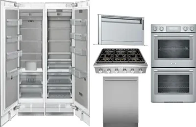 6 Piece Package Includes Refrigerator, Freezer, Cooktop, Wall Oven, Hood And Dishwasher