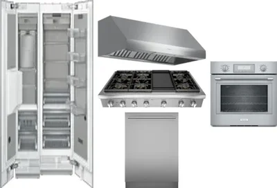 6 Piece Package Includes Refrigerator, Freezer, Cooktop, Wall Oven, Hood And Dishwasher