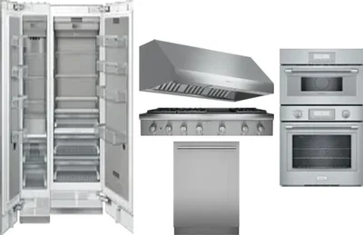 6 Piece Package Includes Refrigerator, Freezer, Cooktop, Wall Oven, Hood And Dishwasher