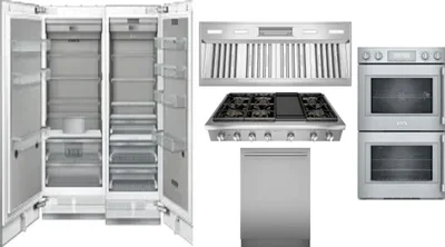 6 Piece Package Includes Refrigerator, Freezer, Cooktop, Wall Oven, Hood And Dishwasher