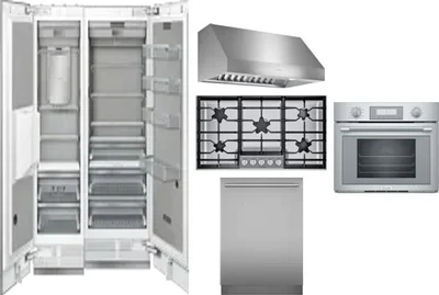 6 Piece Package Includes Refrigerator, Freezer, Cooktop, Wall Oven, Hood And Dishwasher