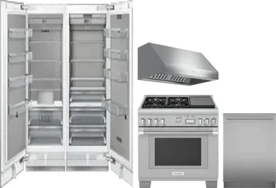 5 Piece Package Includes Refrigerator, Freezer, Range, Hood And Dishwasher