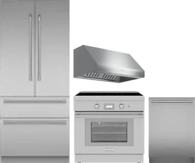 4 Piece Package Includes Refrigerator, Range, Hood And Dishwasher