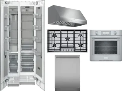 6 Piece Package Includes Refrigerator, Freezer, Cooktop, Wall Oven, Hood And Dishwasher