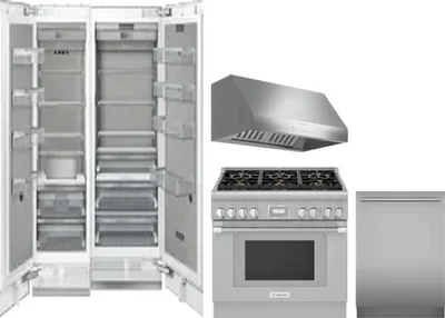 5 Piece Package Includes Refrigerator, Freezer, Range, Hood And Dishwasher