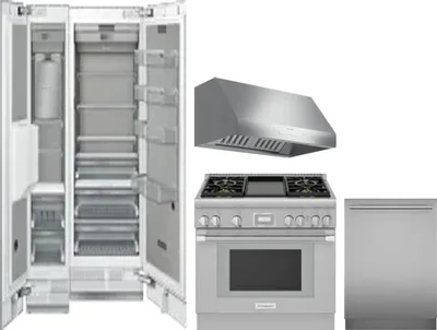 5 Piece Package Includes Refrigerator, Freezer, Range, Hood And Dishwasher