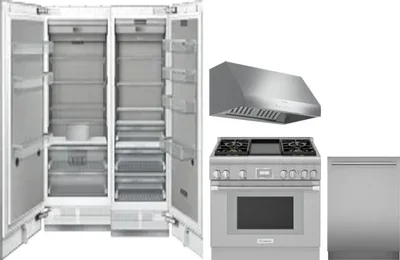 5 Piece Package Includes Refrigerator, Freezer, Range, Hood And Dishwasher