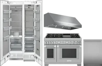 5 Piece Package Includes Refrigerator, Freezer, Range, Hood And Dishwasher