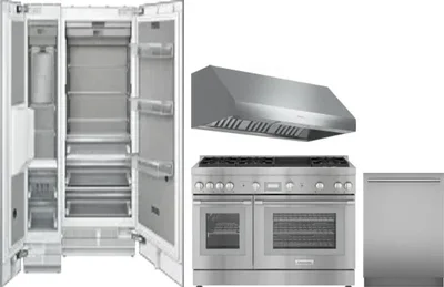 5 Piece Package Includes Refrigerator, Freezer, Range, Hood And Dishwasher