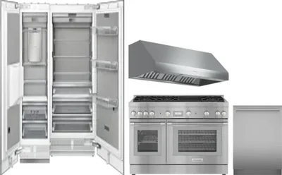 5 Piece Package Includes Refrigerator, Freezer, Range, Hood And Dishwasher