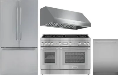4 Piece Package Includes Refrigerator, Range, Hood And Dishwasher