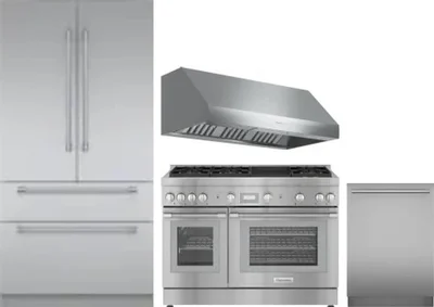 4 Piece Package Includes Refrigerator, Range, Hood And Dishwasher
