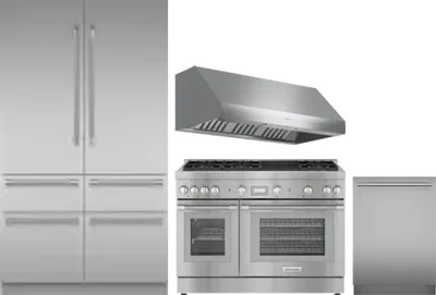 4 Piece Package Includes Refrigerator, Range, Hood And Dishwasher