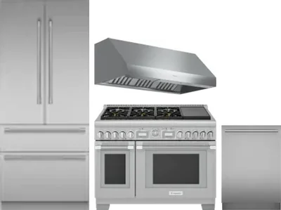 4 Piece Package Includes Refrigerator, Range, Hood And Dishwasher