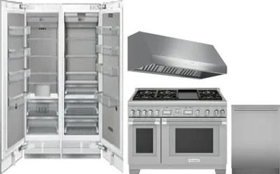 5 Piece Package Includes Refrigerator, Freezer, Range, Hood And Dishwasher