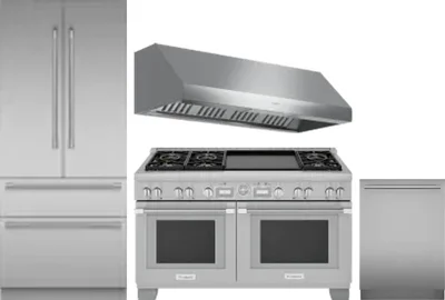 4 Piece Package Includes Refrigerator, Range, Hood And Dishwasher