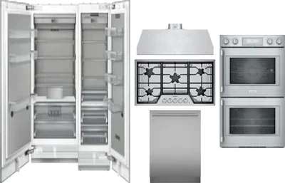 6 Piece Package Includes Refrigerator, Freezer, Cooktop, Wall Oven, Hood And Dishwasher