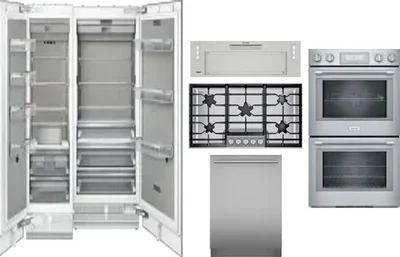 6 Piece Package Includes Refrigerator, Freezer, Cooktop, Wall Oven, Hood And Dishwasher
