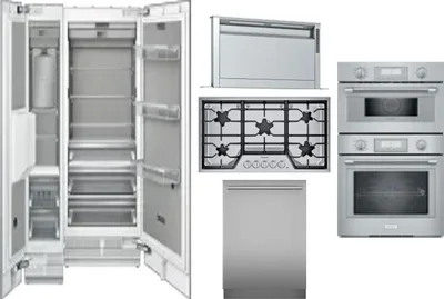 6 Piece Package Includes Refrigerator, Freezer, Cooktop, Wall Oven, Hood And Dishwasher