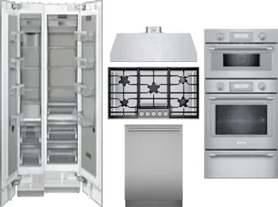6 Piece Package Includes Refrigerator, Freezer, Cooktop, Wall Oven, Hood And Dishwasher