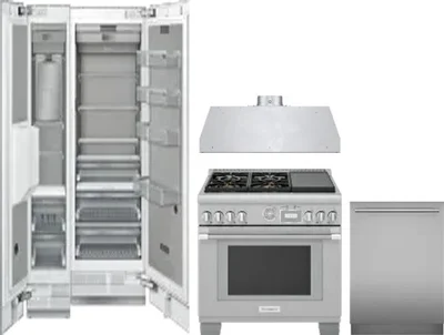 5 Piece Package Includes Refrigerator, Freezer, Range, Hood And Dishwasher