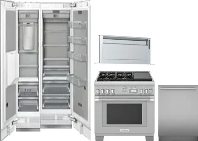 5 Piece Package Includes Refrigerator, Freezer, Range, Hood And Dishwasher
