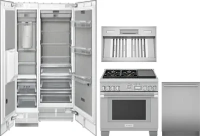 5 Piece Package Includes Refrigerator, Freezer, Range, Hood And Dishwasher