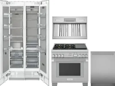 5 Piece Package Includes Refrigerator, Freezer, Range, Hood And Dishwasher