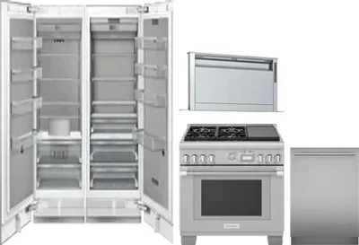 5 Piece Package Includes Refrigerator, Freezer, Range, Hood And Dishwasher