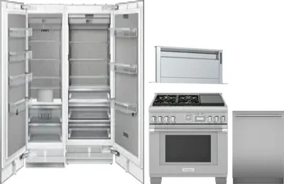 5 Piece Package Includes Refrigerator, Freezer, Range, Hood And Dishwasher