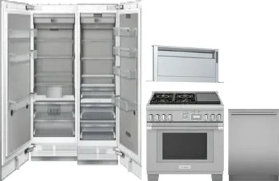 5 Piece Package Includes Refrigerator, Freezer, Range, Hood And Dishwasher