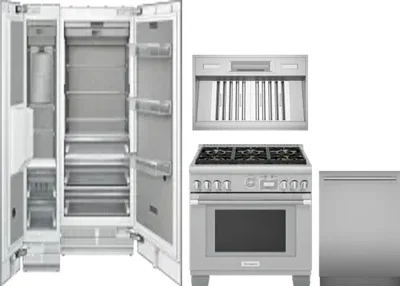 5 Piece Package Includes Refrigerator, Freezer, Range, Hood And Dishwasher
