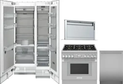 5 Piece Package Includes Refrigerator, Freezer, Range, Hood And Dishwasher