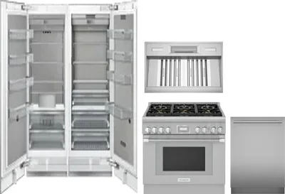 5 Piece Package Includes Refrigerator, Freezer, Range, Hood And Dishwasher