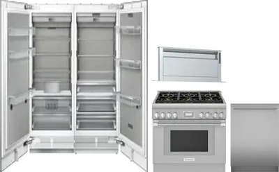 5 Piece Package Includes Refrigerator, Freezer, Range, Hood And Dishwasher