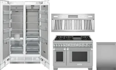 5 Piece Package Includes Refrigerator, Freezer, Range, Hood And Dishwasher