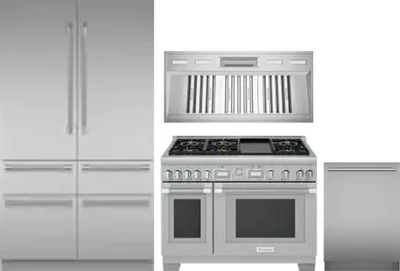 4 Piece Package Includes Refrigerator, Range, Hood And Dishwasher