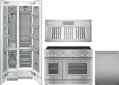 5 Piece Package Includes Refrigerator, Freezer, Range, Hood And Dishwasher