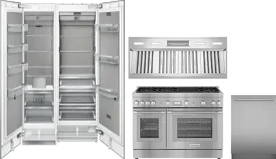 5 Piece Package Includes Refrigerator, Freezer, Range, Hood And Dishwasher