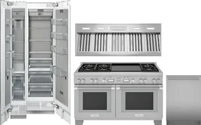 5 Piece Package Includes Refrigerator, Freezer, Range, Hood And Dishwasher
