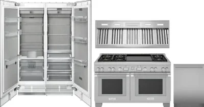 5 Piece Package Includes Refrigerator, Freezer, Range, Hood And Dishwasher