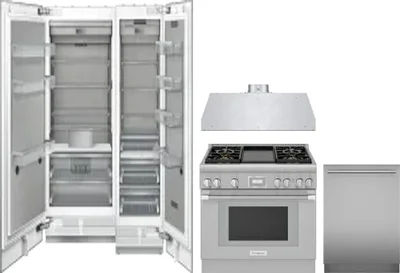 5 Piece Package Includes Refrigerator, Freezer, Range, Hood And Dishwasher