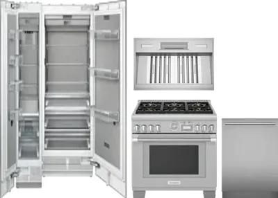 5 Piece Package Includes Refrigerator, Freezer, Range, Hood And Dishwasher