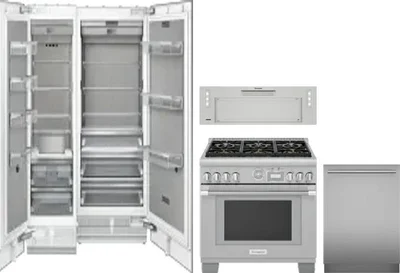 5 Piece Package Includes Refrigerator, Freezer, Range, Hood And Dishwasher