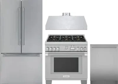 4 Piece Package Includes Refrigerator, Range, Hood And Dishwasher