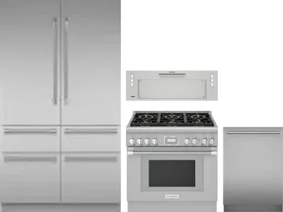 4 Piece Package Includes Refrigerator, Range, Hood And Dishwasher