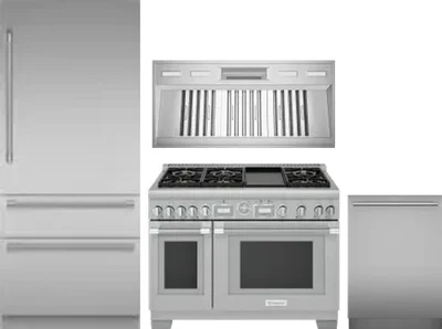 4 Piece Package Includes Refrigerator, Range, Hood And Dishwasher