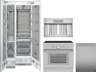 5 Piece Package Includes Refrigerator, Freezer, Range, Hood And Dishwasher