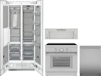 5 Piece Package Includes Refrigerator, Freezer, Range, Hood And Dishwasher