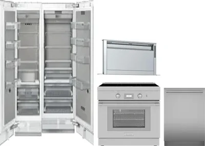 5 Piece Package Includes Refrigerator, Freezer, Range, Hood And Dishwasher